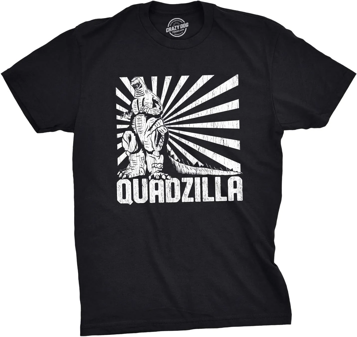 Mens Quadzilla T Shirt Funny Gym Tee Leg Day T Shirt Joke Workout Top