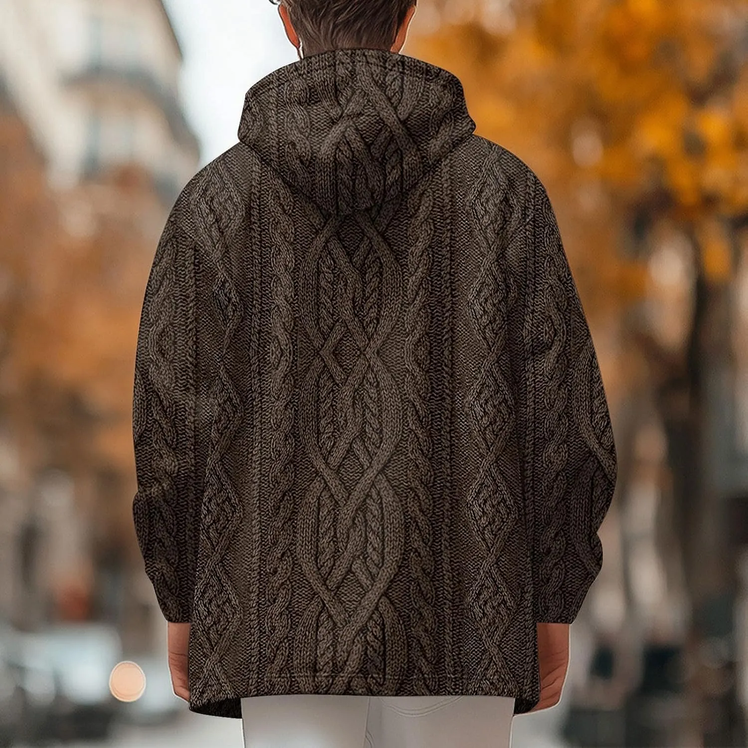 Mens Sherpa Hoodie Full-Zip Heavyweight Casual Hooded Warm Thick Thermal Hoodies