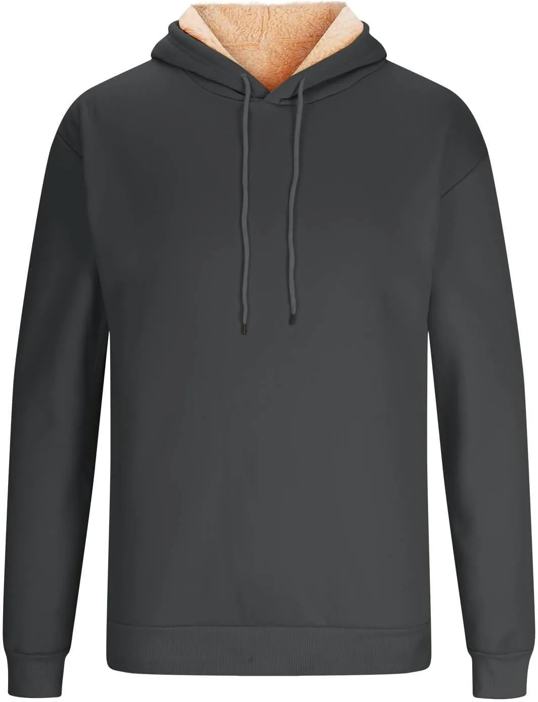 Men's Sherpa Hoodie Pullover Winter Thick Warm Fleece Lined Hoodies Athletic Sweatshirts