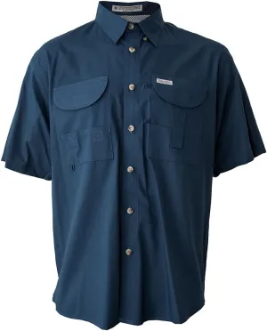 Men's Short Sleeve Fishing Button Down Shirt, Breathable Outdoors Casual Lightweight Shirt