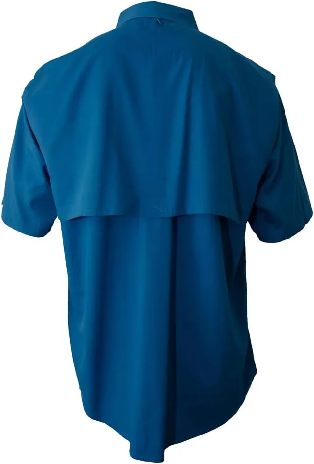 Men's Short Sleeve Fishing Button Down Shirt, Breathable Outdoors Casual Lightweight Shirt