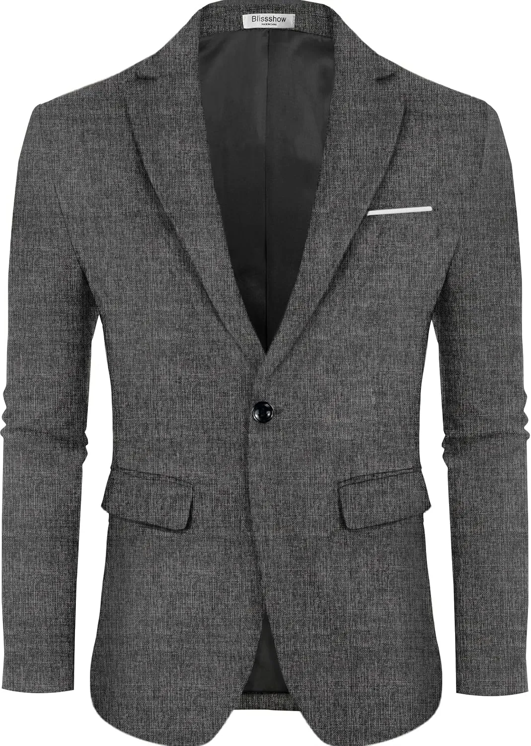 Men's Sport Coat Casual Blazer One Button Lightweight Business Suit Jacket