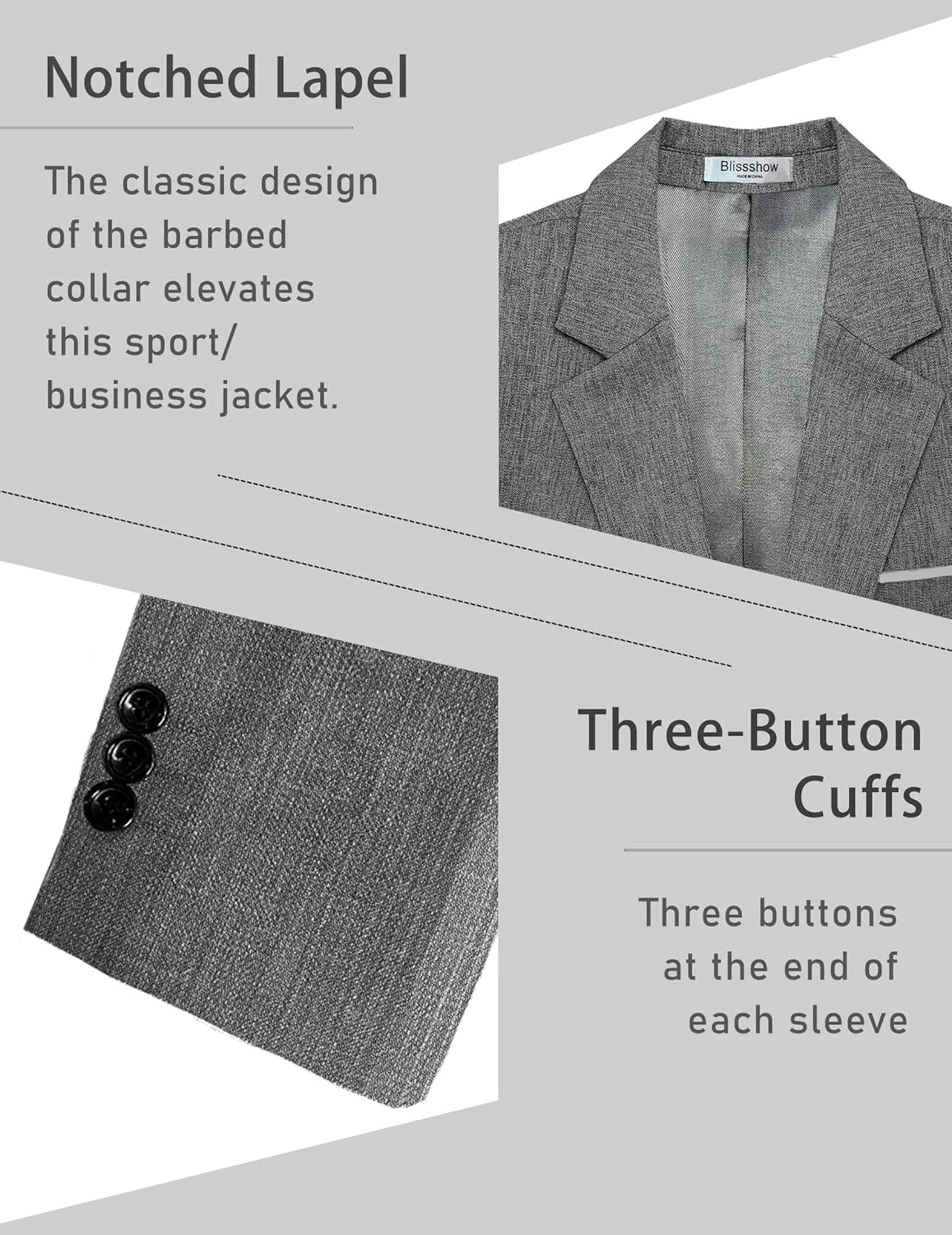 Men's Sport Coat Casual Blazer One Button Lightweight Business Suit Jacket