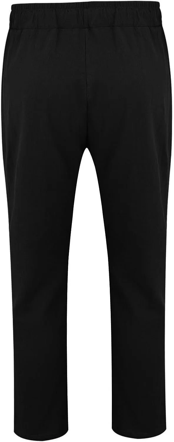 Men's Summer Beach Linen Pants Lightweight Casual Pants Elastic Waist Drawstring Trousers Outdoor Vacation Slacks