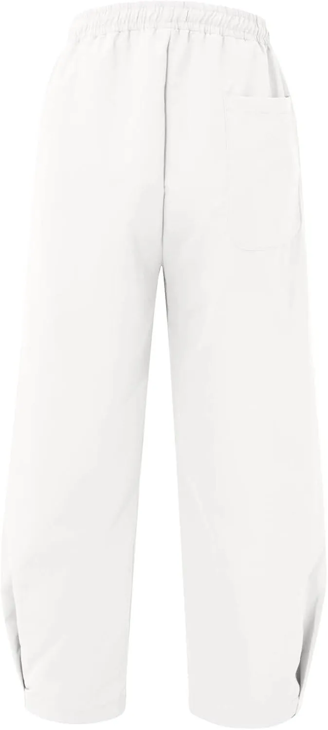 Men's Summer Beach Pants Elastic Waist Joggers Regular Fit Solid Color Pant Summer Long Trousers with Pockets
