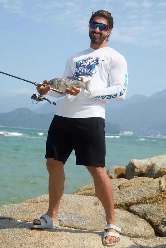 Men's Sun Protection Fishing Hoodie Shirt UPF 50  Long Sleeve Lightweight Rashguard Outdoor Hiking UV Shirt