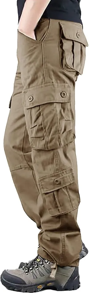 Men's Sweatpants Multi Pocket Cargo Pants Men's Casual Pants Outdoor Wear Plus Size Loose Lounge Pants with Pockets