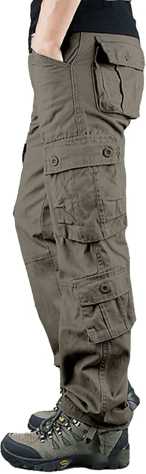 Men's Sweatpants Multi Pocket Cargo Pants Men's Casual Pants Outdoor Wear Plus Size Loose Lounge Pants with Pockets