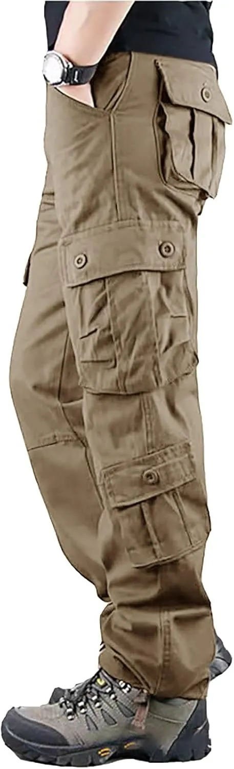 Men's Sweatpants Multi Pocket Cargo Pants Men's Casual Pants Outdoor Wear Plus Size Loose Lounge Pants with Pockets
