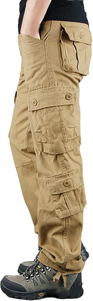 Men's Sweatpants Multi Pocket Cargo Pants Men's Casual Pants Outdoor Wear Plus Size Loose Lounge Pants with Pockets