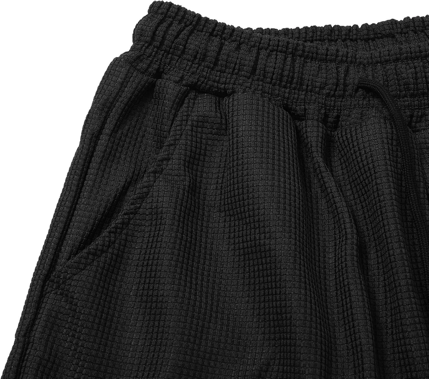 Mens Sweatpants New Men's Corduroy Loose Solid Casual Elastic Waistband Straight Cropped Workout Gym Running Pants