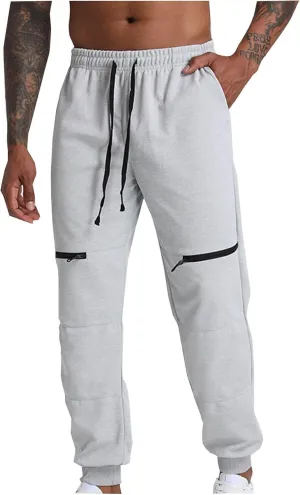 Mens Sweatpants Stylish Slim Fit Jogger Pants Casual Tapered Gym Workout Athletic Pant Loose Running Training Pants