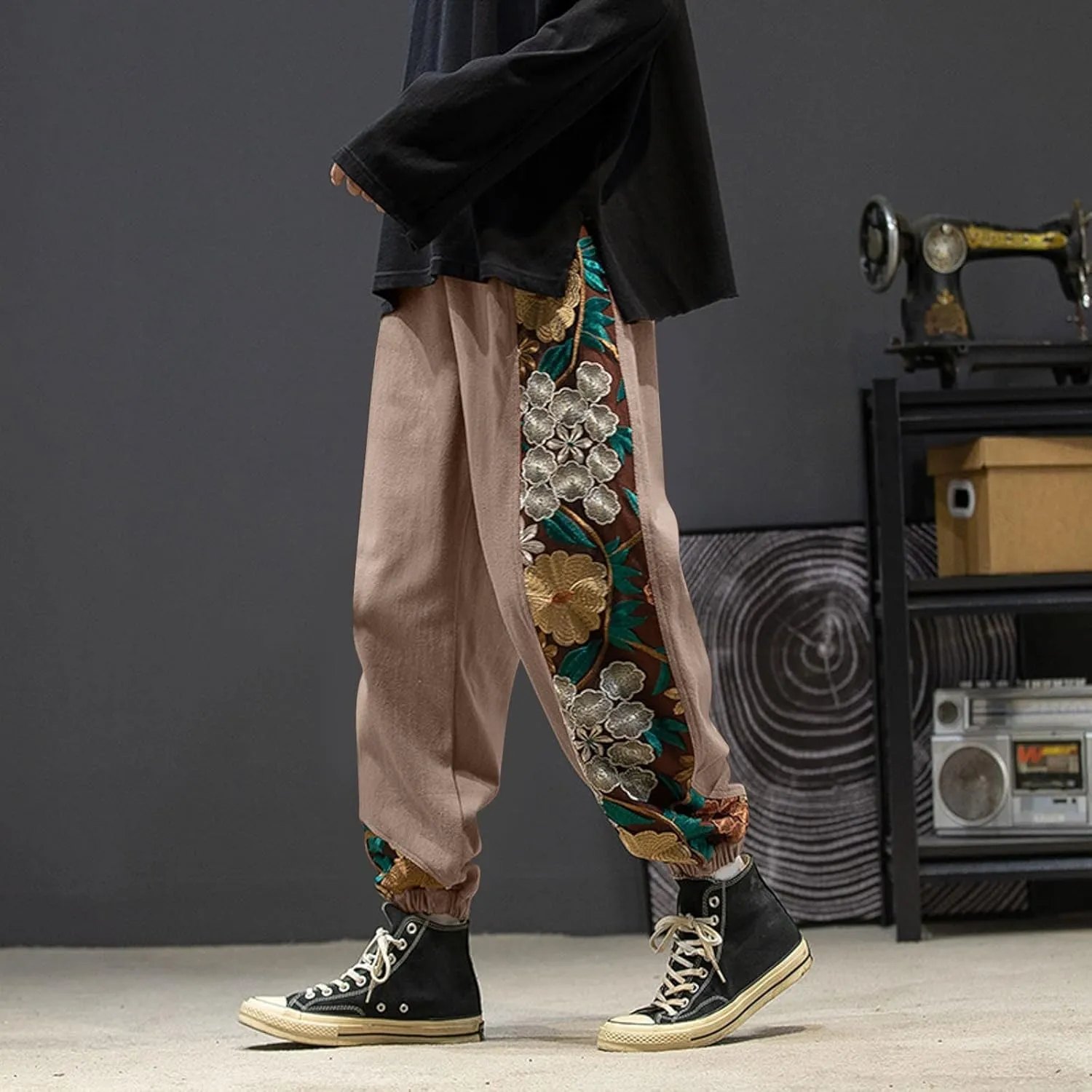 Mens Sweatpants with Pockets Big and Tall Baggy Joggers with Zipper Pockets Drawstring Sweatpants Men's Jogger Pants