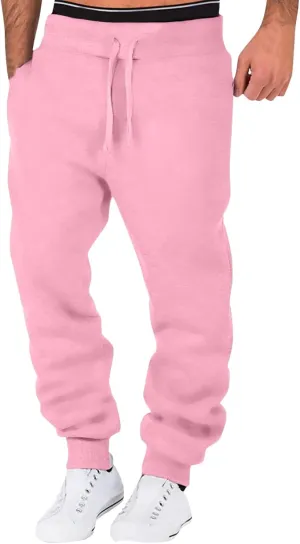 Mens Sweatpants with Pockets Big and Tall Drawstring Pant Mens Cargo Joggers Elastic Waist Slim Fit Punk Cargo Baggy