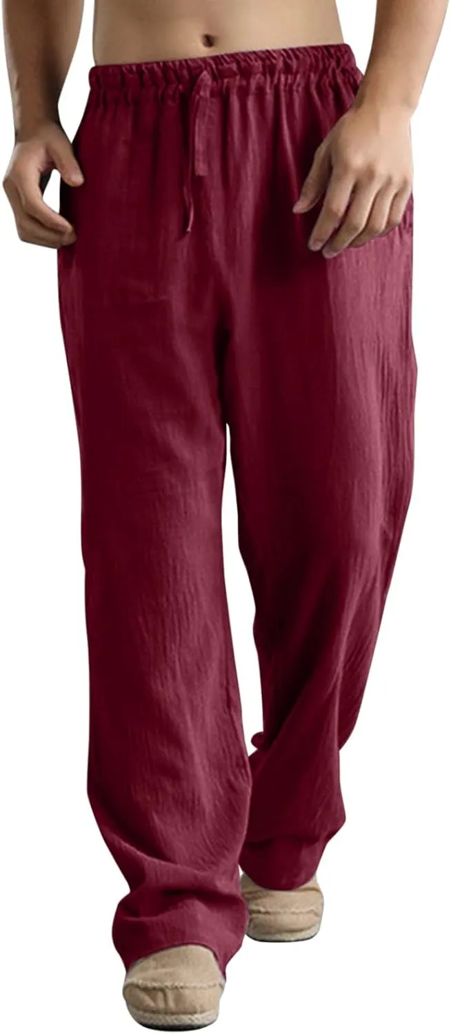 Mens Sweatpants with Pockets Big and Tall Gym Stretch Jogger Pants Mens Cargo Sweatpants Heavyweight Fleece Trousers