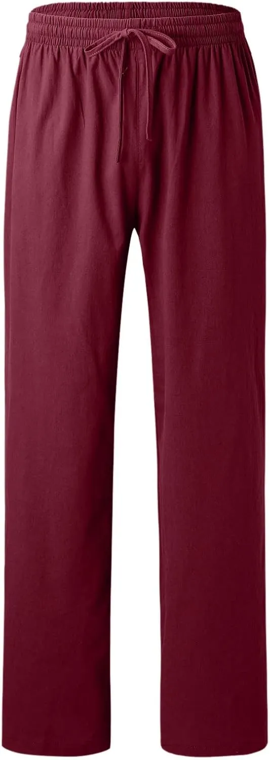 Mens Sweatpants with Pockets Big and Tall Gym Stretch Jogger Pants Mens Cargo Sweatpants Heavyweight Fleece Trousers