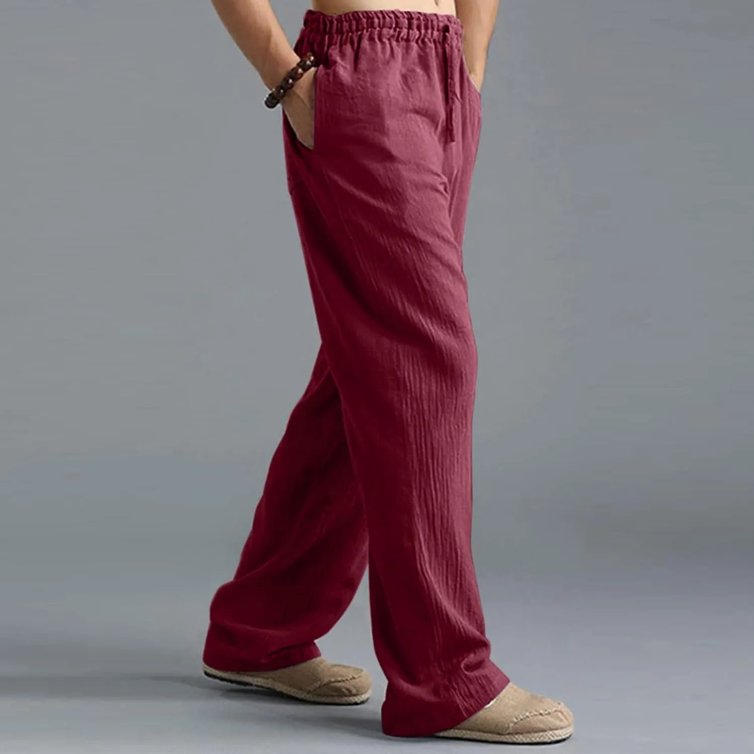 Mens Sweatpants with Pockets Big and Tall Gym Stretch Jogger Pants Mens Cargo Sweatpants Heavyweight Fleece Trousers