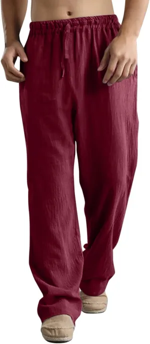 Mens Sweatpants with Pockets Big and Tall Gym Stretch Jogger Pants Mens Cargo Sweatpants Heavyweight Fleece Trousers