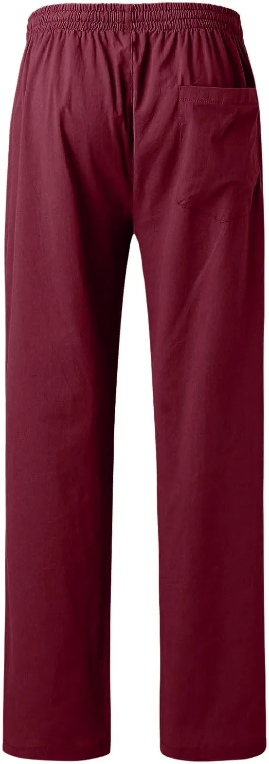 Mens Sweatpants with Pockets Big and Tall Gym Stretch Jogger Pants Mens Cargo Sweatpants Heavyweight Fleece Trousers