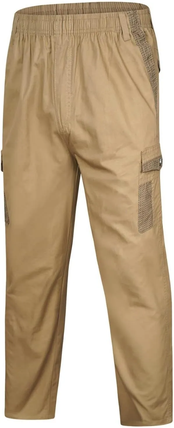 Mens Sweatpants with Pockets Big and Tall Pants Casual Color Solid Men's Trousers Leggings Multi-Pocket Pants Tooling