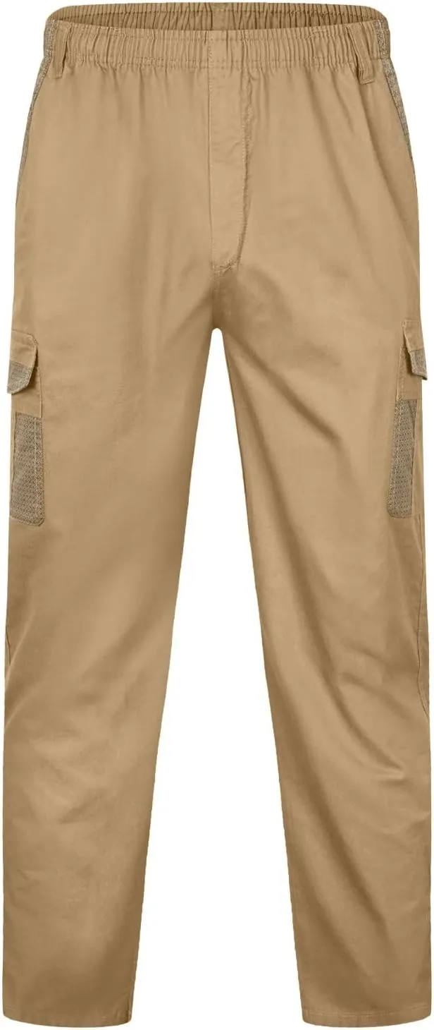 Mens Sweatpants with Pockets Big and Tall Pants Casual Color Solid Men's Trousers Leggings Multi-Pocket Pants Tooling