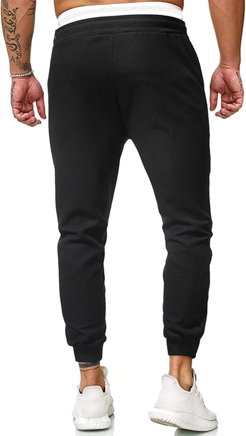 Mens Sweatpants with Pockets Big and Tall Sweatpants Drawstring Pant Cargo Pants for Men Slim Fit Men's Basic Casual