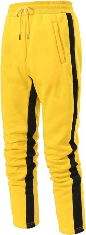 Mens Sweatpants with Pockets Cotton Linen Cargo Pants for Men Casual Joggers Athletic Pants Loose Fit Hiking Trousers