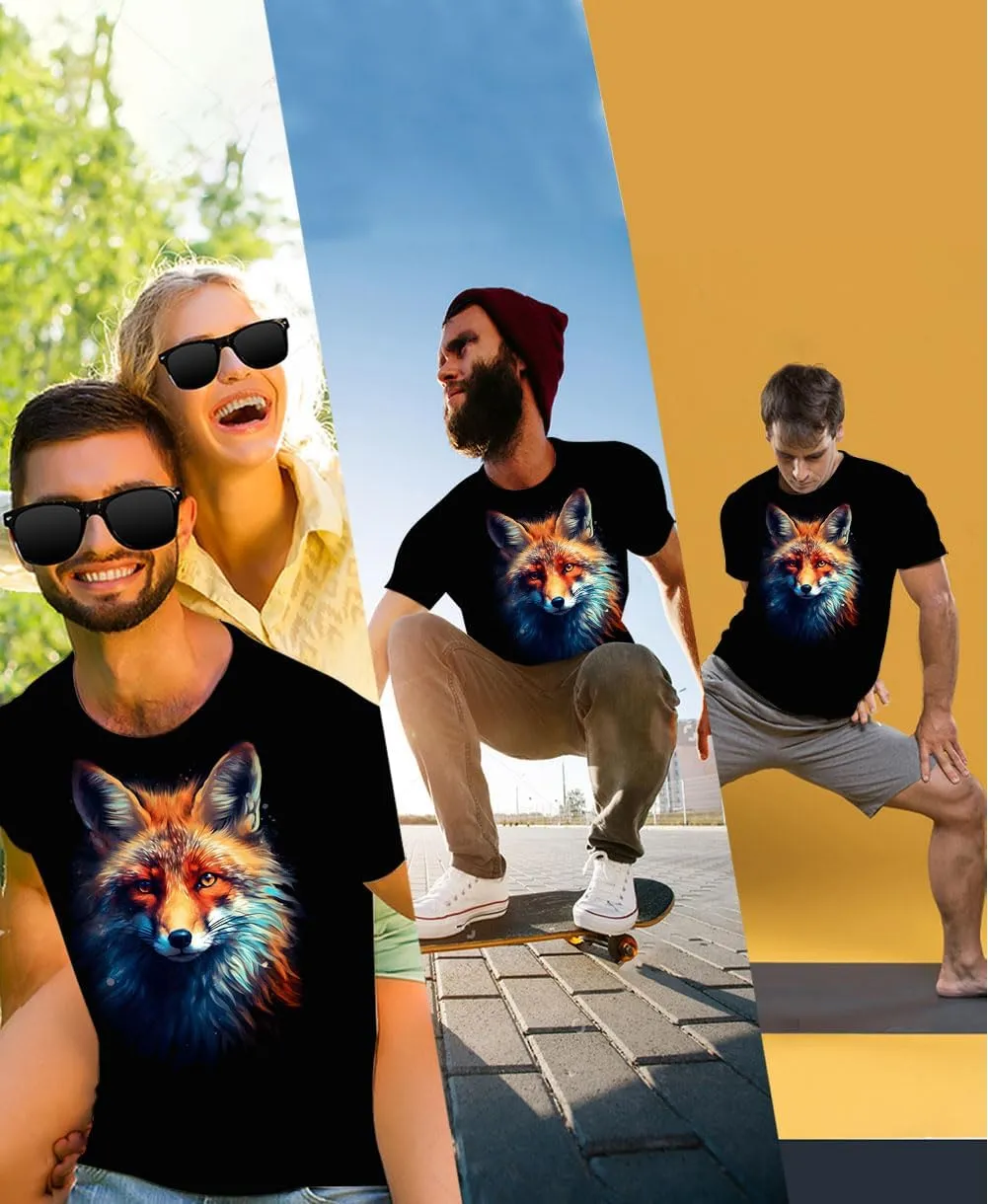 Mens T-Shirt, Men Cool Graphics Tees, Cotton Comfortable Short-Sleeved T-Shirt S-3XL