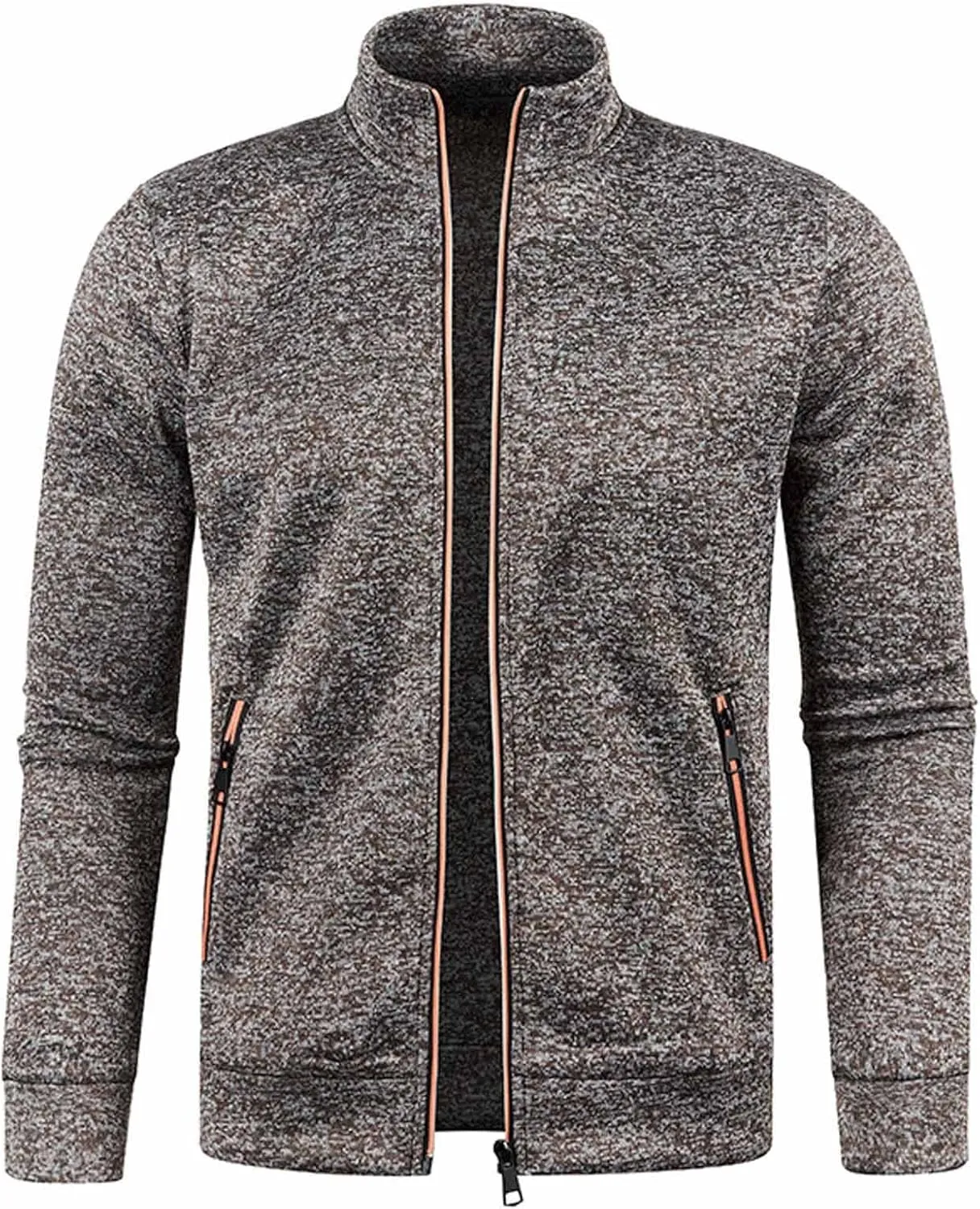 Men's Track Jackets Lightweight Full Zip Tops Casual Slim Fit Coat Workout Running Athletic Active Jacket With Pockets
