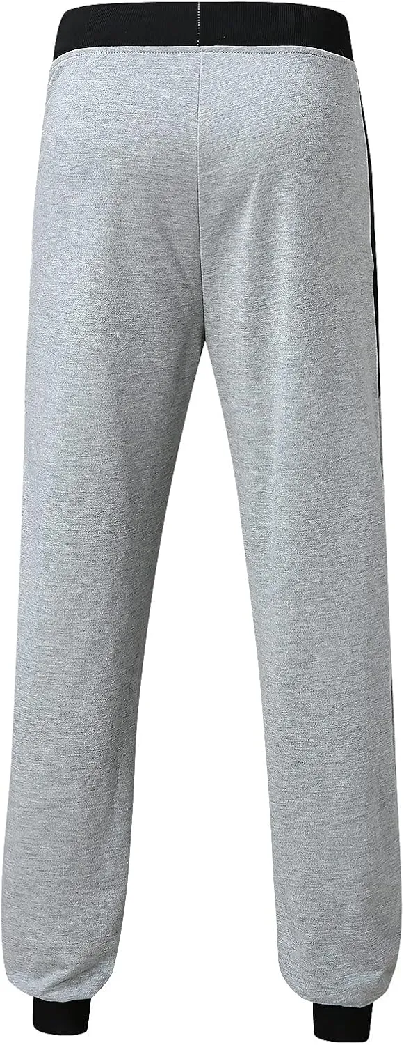 Mens Workout Cargo Sweatpants Fit Men's Classic-Fit Expandable-Waist Flat-Front Pant Mens Joggers with Pockets Cargo