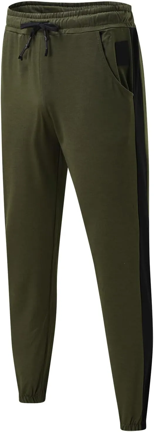 Mens Workout Cargo Sweatpants Sports Trousers Stretch Elastic Waist Gym Running Pants Cargo Hiking Pants Lightweight