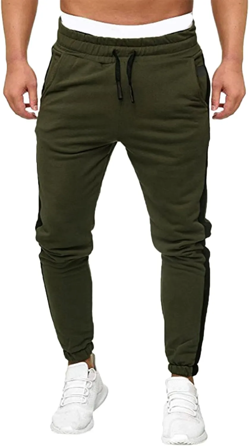 Mens Workout Cargo Sweatpants Sports Trousers Stretch Elastic Waist Gym Running Pants Cargo Hiking Pants Lightweight