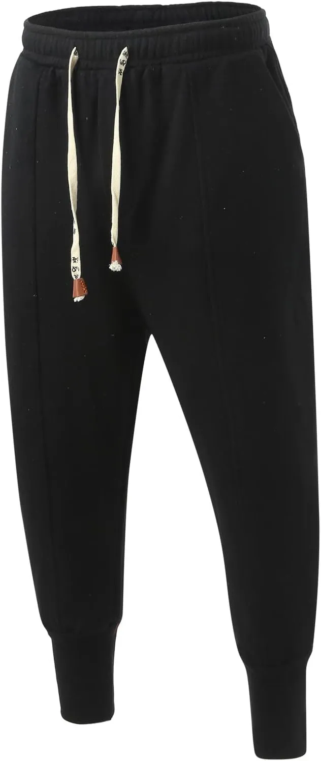 Mens Workout Cargo Sweatpants Wearing Pants with Pockets Sweatpants for Men Pants Casual Rope Loosening Heavyweight
