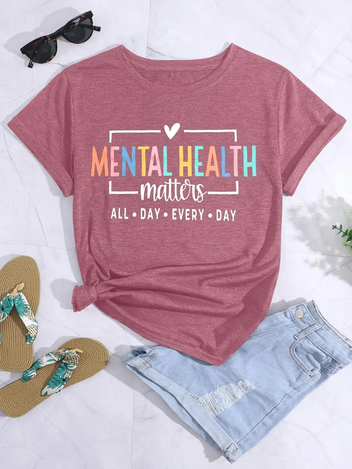 Mental Health Shirt Positive Shirts - Women Motivational Shirt Mental Health Matters Tee Mental Health Gifts