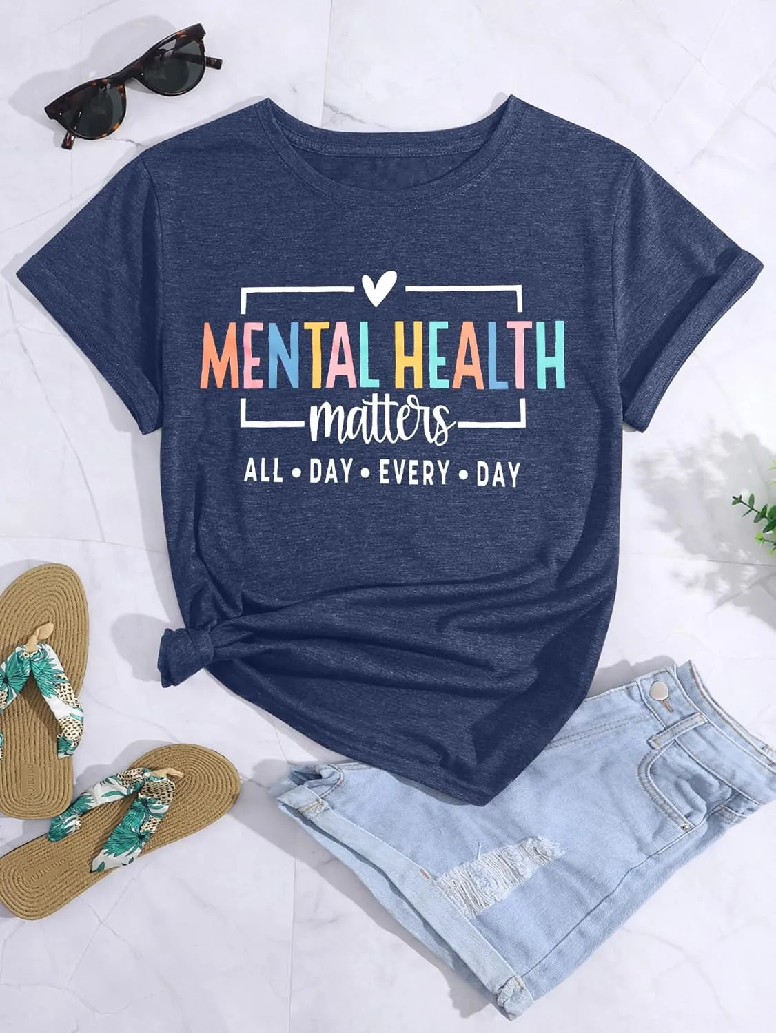 Mental Health Shirt Positive Shirts - Women Motivational Shirt Mental Health Matters Tee Mental Health Gifts