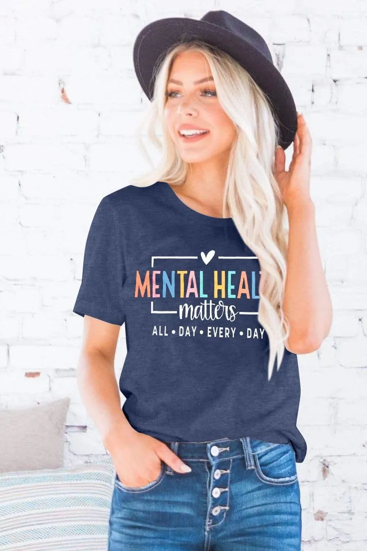 Mental Health Shirt Positive Shirts - Women Motivational Shirt Mental Health Matters Tee Mental Health Gifts