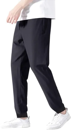 MIDOO Cargo Pants for Men Casual Drawstring Elastic Waist Sweatpants Regular Jogger Pants Loose Workout Trousers Pockets