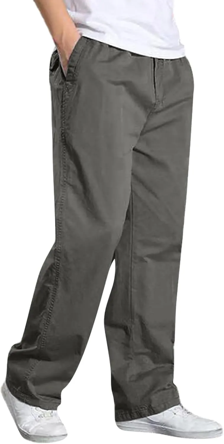 MIDOO Mens Cargo Pants Slim Fit Casual Loose Straight Sweatpants Outdoor Lightweight Work Hiking Pants Jogger Tousers