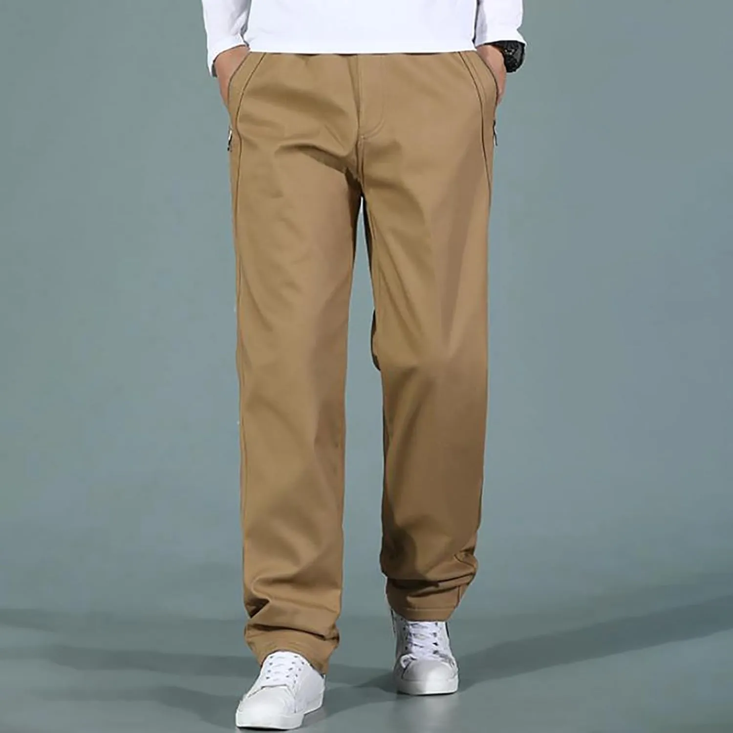 MIDOO Tactical Pants for Men Stretch Casual Joggers Athletic Pants Flex Stretch Loose Straight Sweatpants Work Hiking Pants