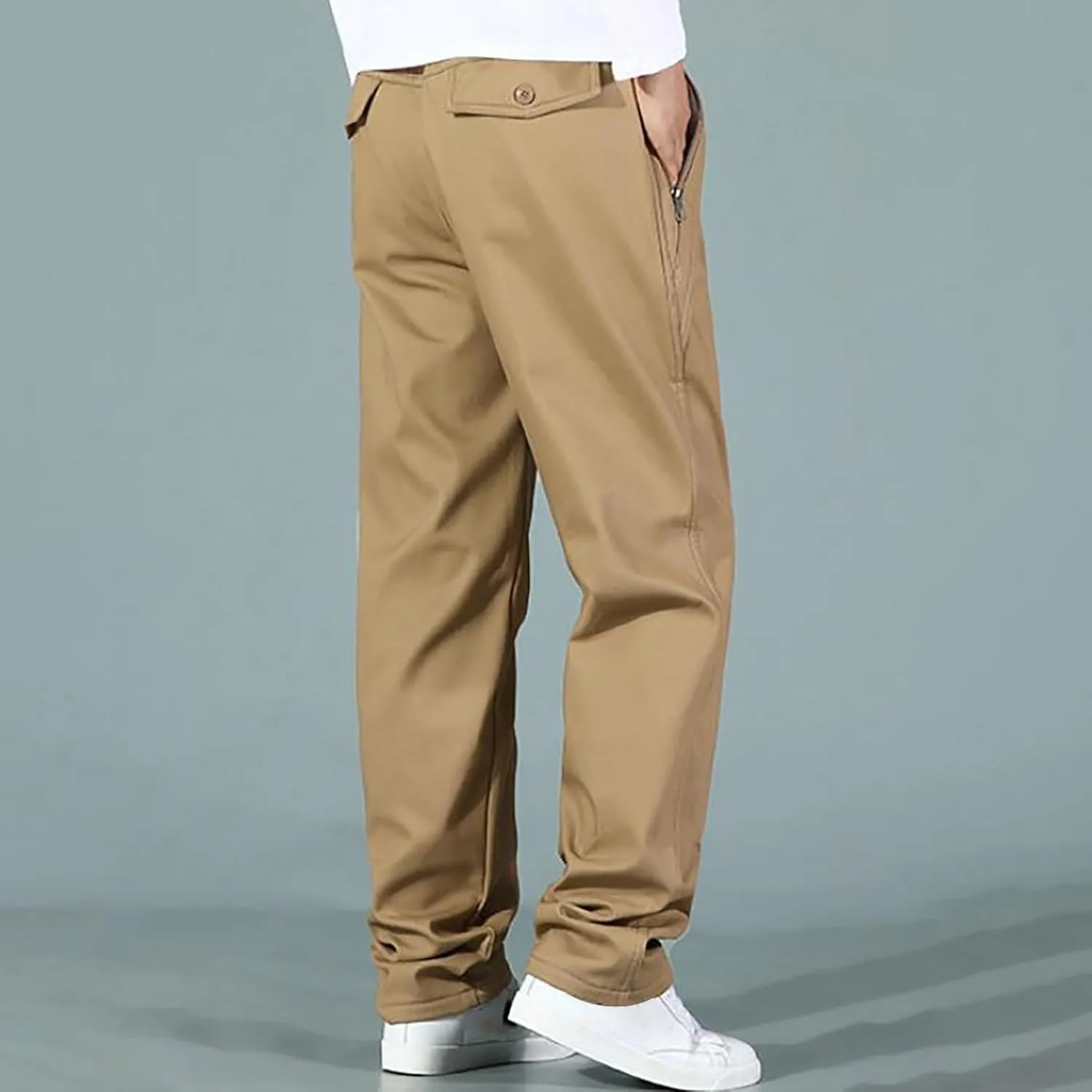 MIDOO Tactical Pants for Men Stretch Casual Joggers Athletic Pants Flex Stretch Loose Straight Sweatpants Work Hiking Pants