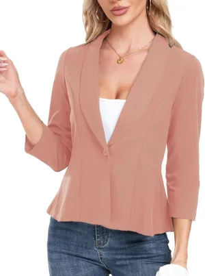 MINTLIMIT Womens Blazer Suit Jackets Dressy 3/4 Sleeve Blazer Casual Business Blazer for Work 2025