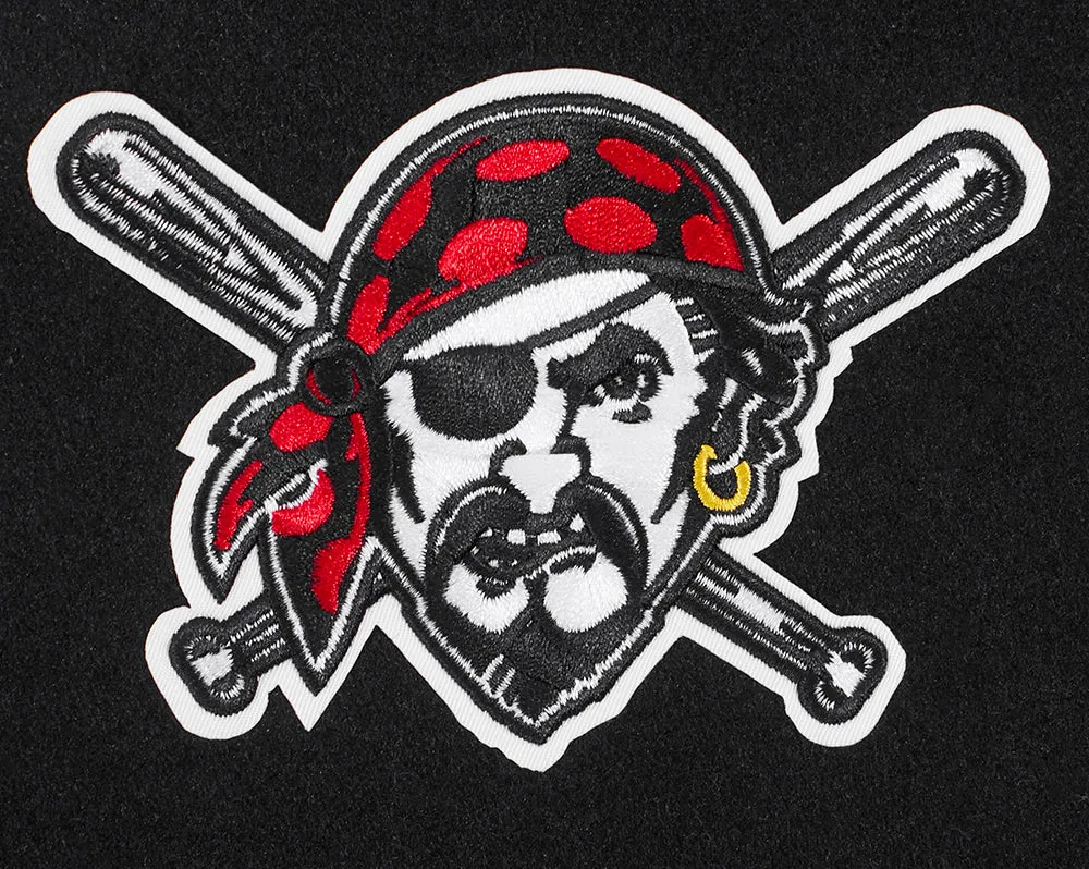 MLB PITTSBURG PIRATES CLASSIC WOMEN'S WOOL VARSITY JACKET (JET BLACK)