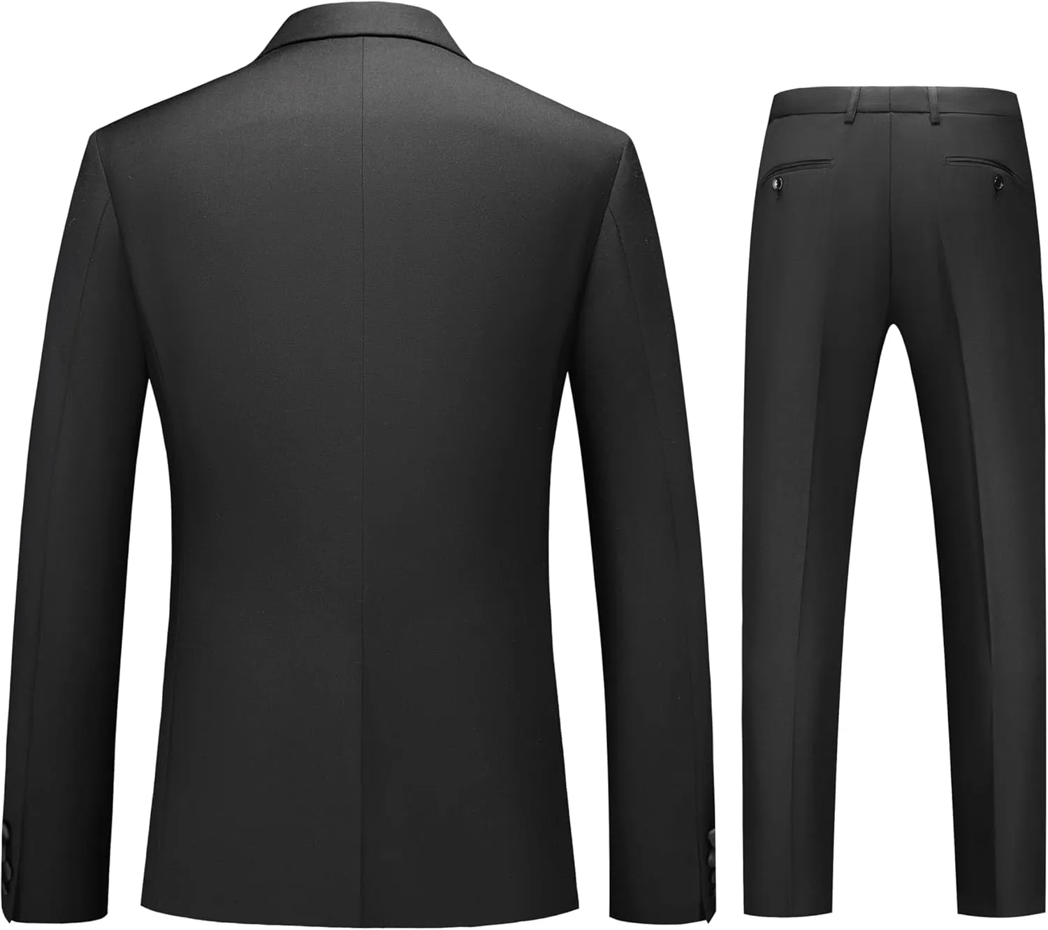 MOGU Mens Tuxedo Suit Set 3 Piece Slim Fit Prom Dinner Blazer Vest Pants Suit Set