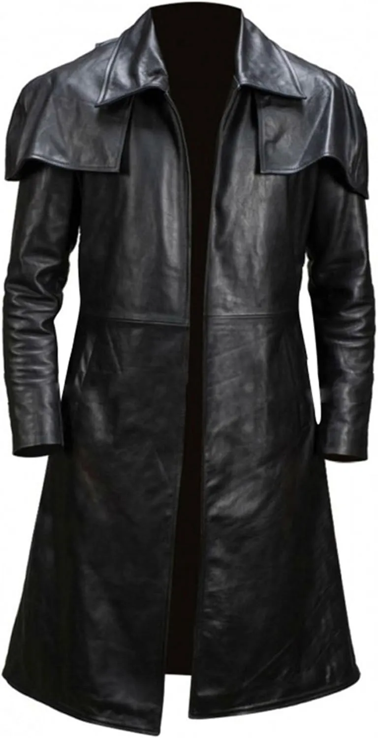 New Vegas A7 Mens Black Duster Coat - A7 Veteran Ranger Cowboy Leather Armor Coat - Ranger Coat