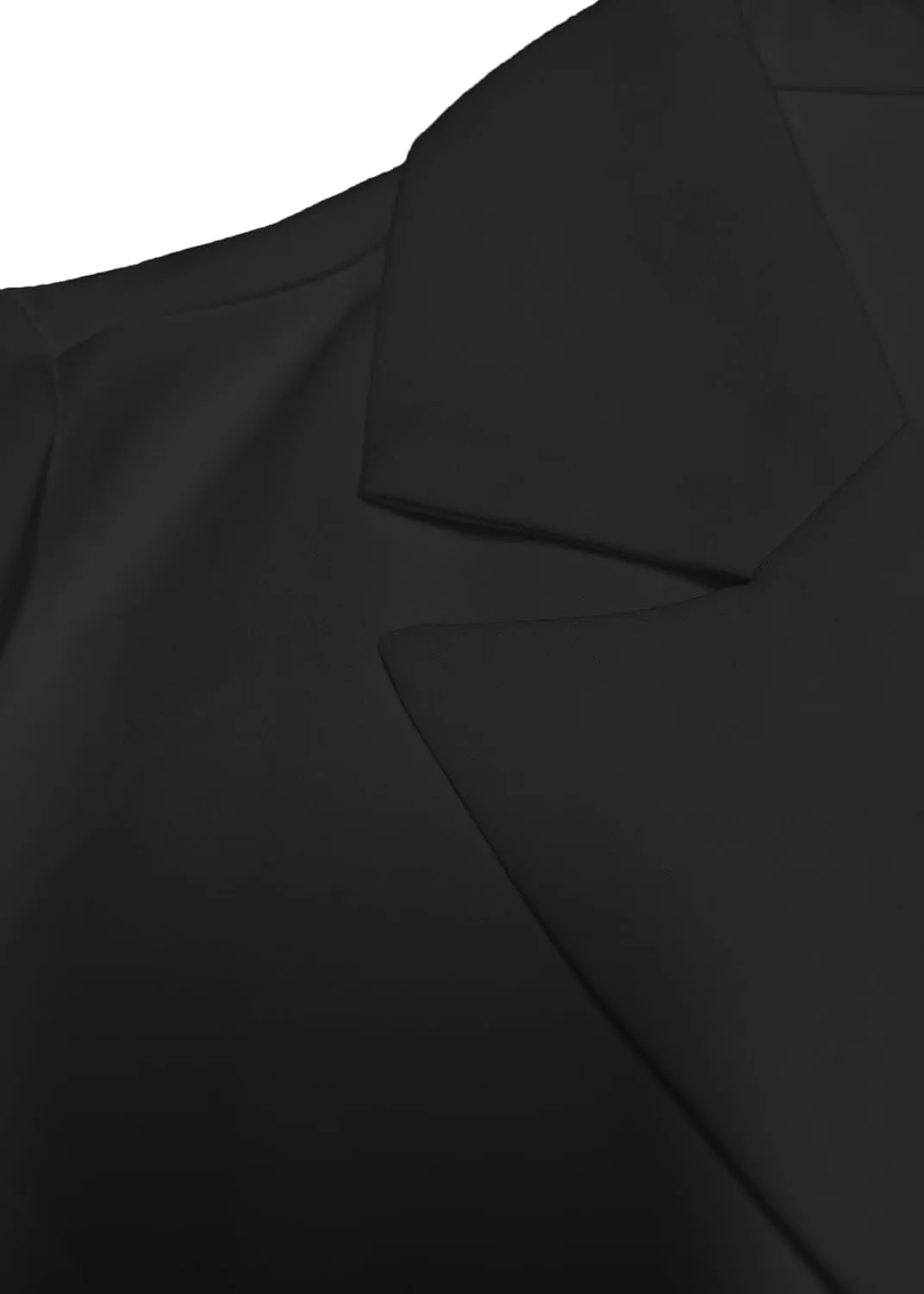 Nihsatin Women's Double Breasted Blazer Jacket Lapel Collar Short Sleeve Pleated Hem Blazer Dress