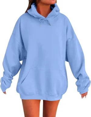 NREALY Womens Oversized Hoodies Striped Plus Size Sweatshirts Long Sleeve Sweaters Pullover Fall Clothes with Pocket