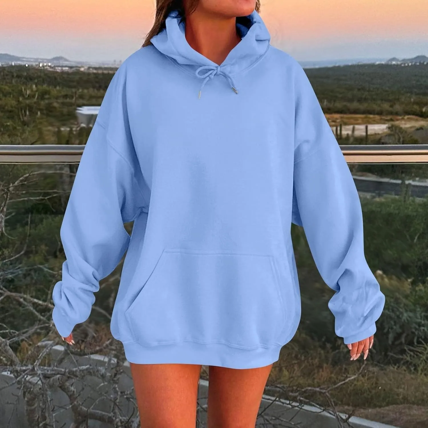 NREALY Womens Oversized Hoodies Striped Plus Size Sweatshirts Long Sleeve Sweaters Pullover Fall Clothes with Pocket
