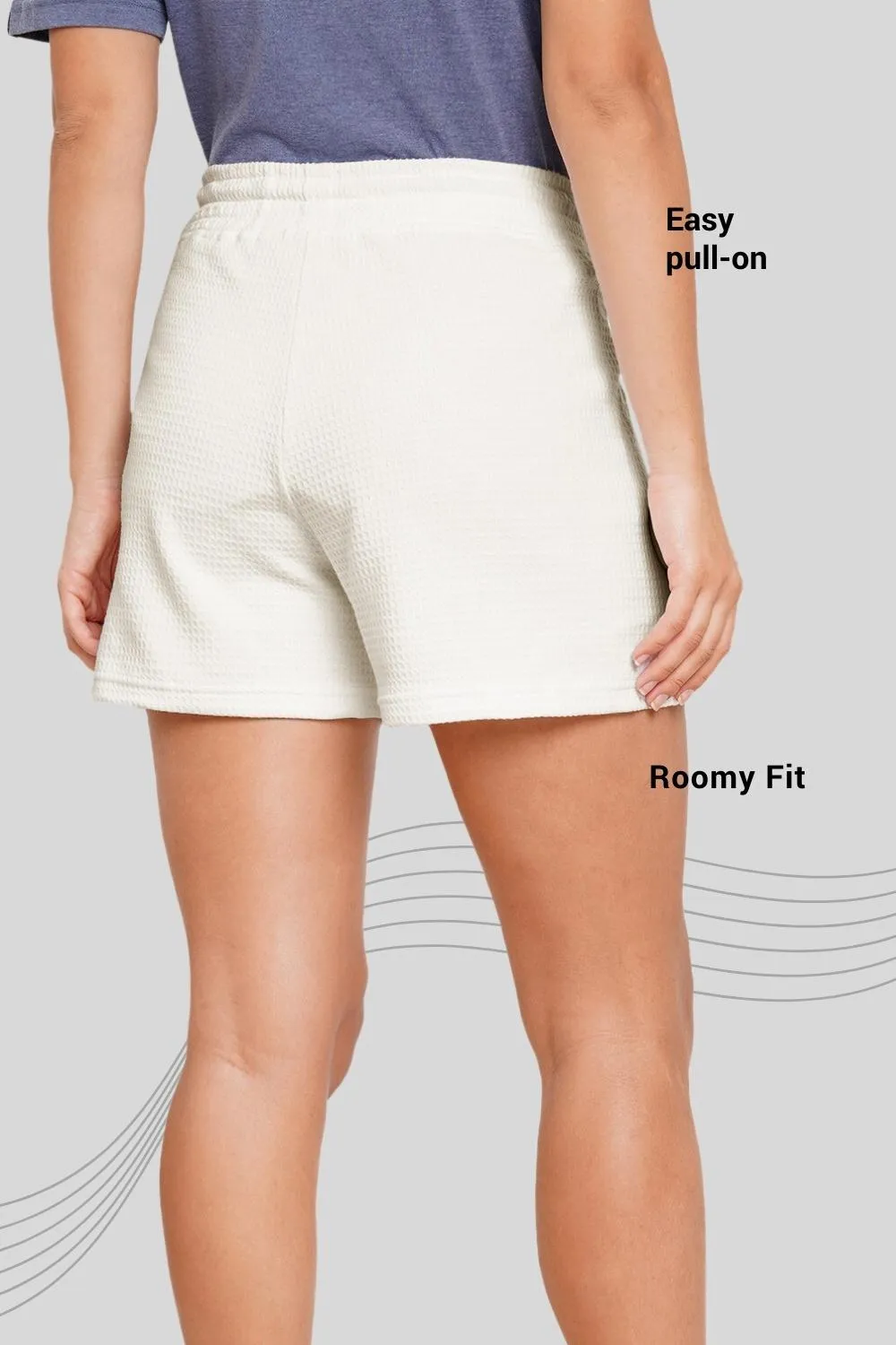 Organic Cotton shorts_ISL032-Waffle White