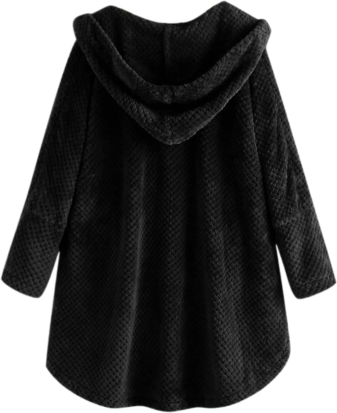 Outdoor Outerwear Long Hooded Button Sleeve Plus Size Women Women'S Coat with Hood Hiking Jacket Women Plus Size