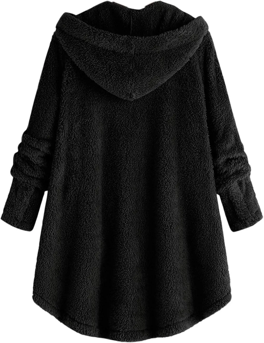 Outdoor Outerwear Long Hooded Button Sleeve Plus Size Women Women'S Coat with Hood Hiking Jacket Women Plus Size